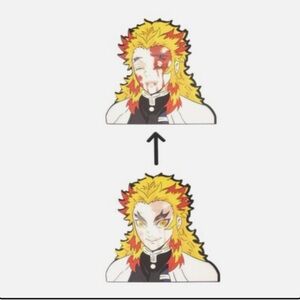 NWT 5.5” Magic DS Renge Decal Anime Character 3D Motion Sticker Fiery Hair